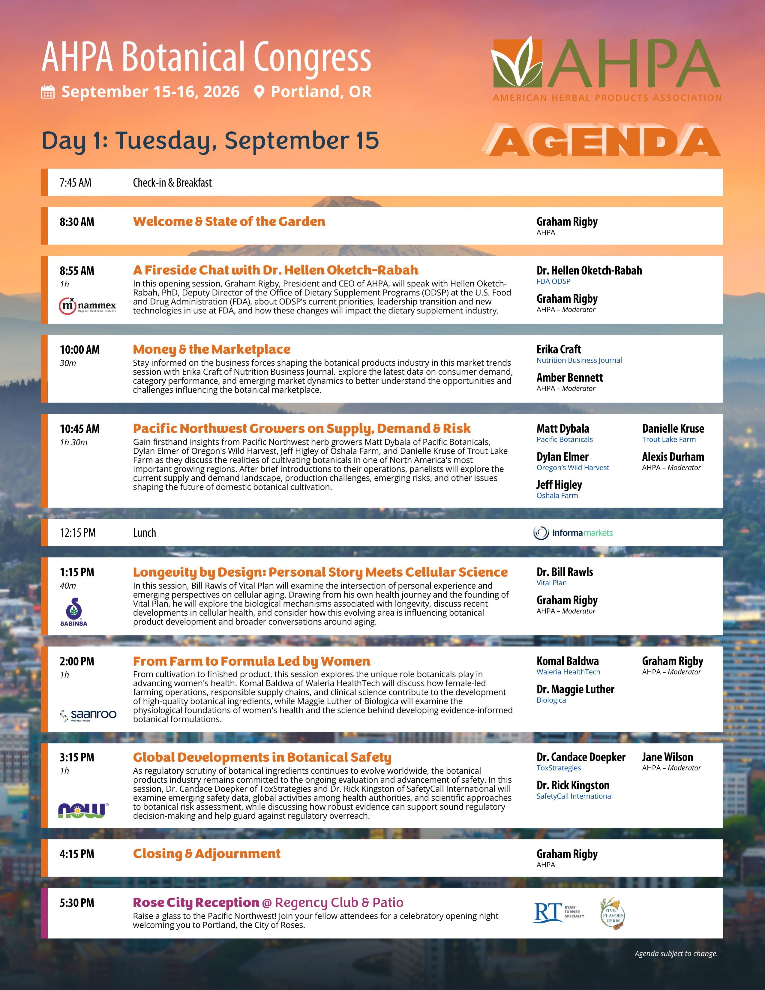 Download 2026 Botanical Congress Agenda PDF - Page 1